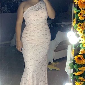 Rose gold David’s bridal bridesmaid/prom dress